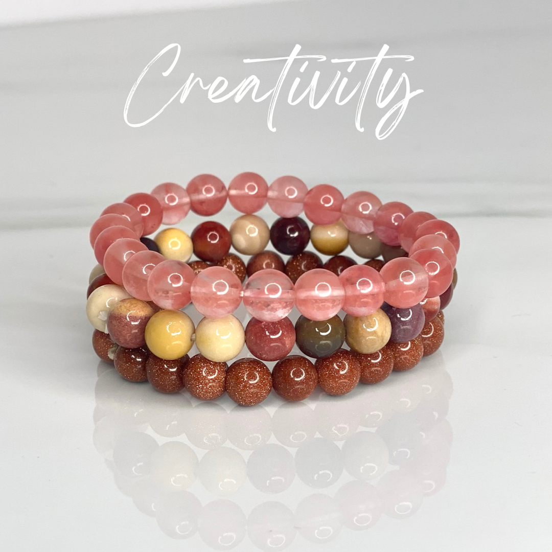 CREATIVITY - GEMSTONE BEADED BRACELET INTENTION SET