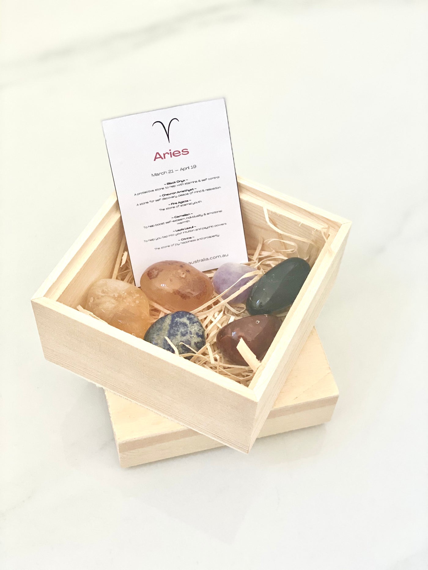 ARIES Zodiac Crystal Box