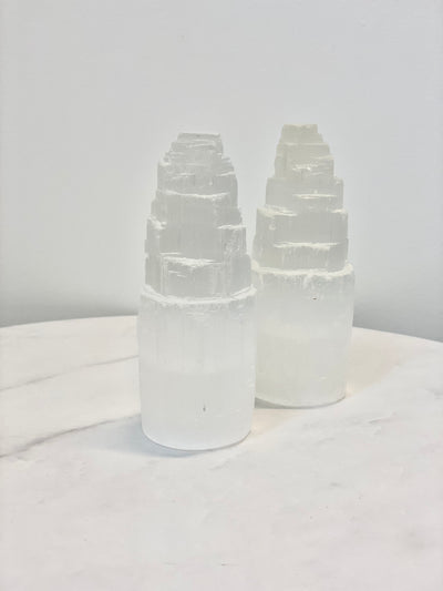 Medium Selenite Skyscraper Tower