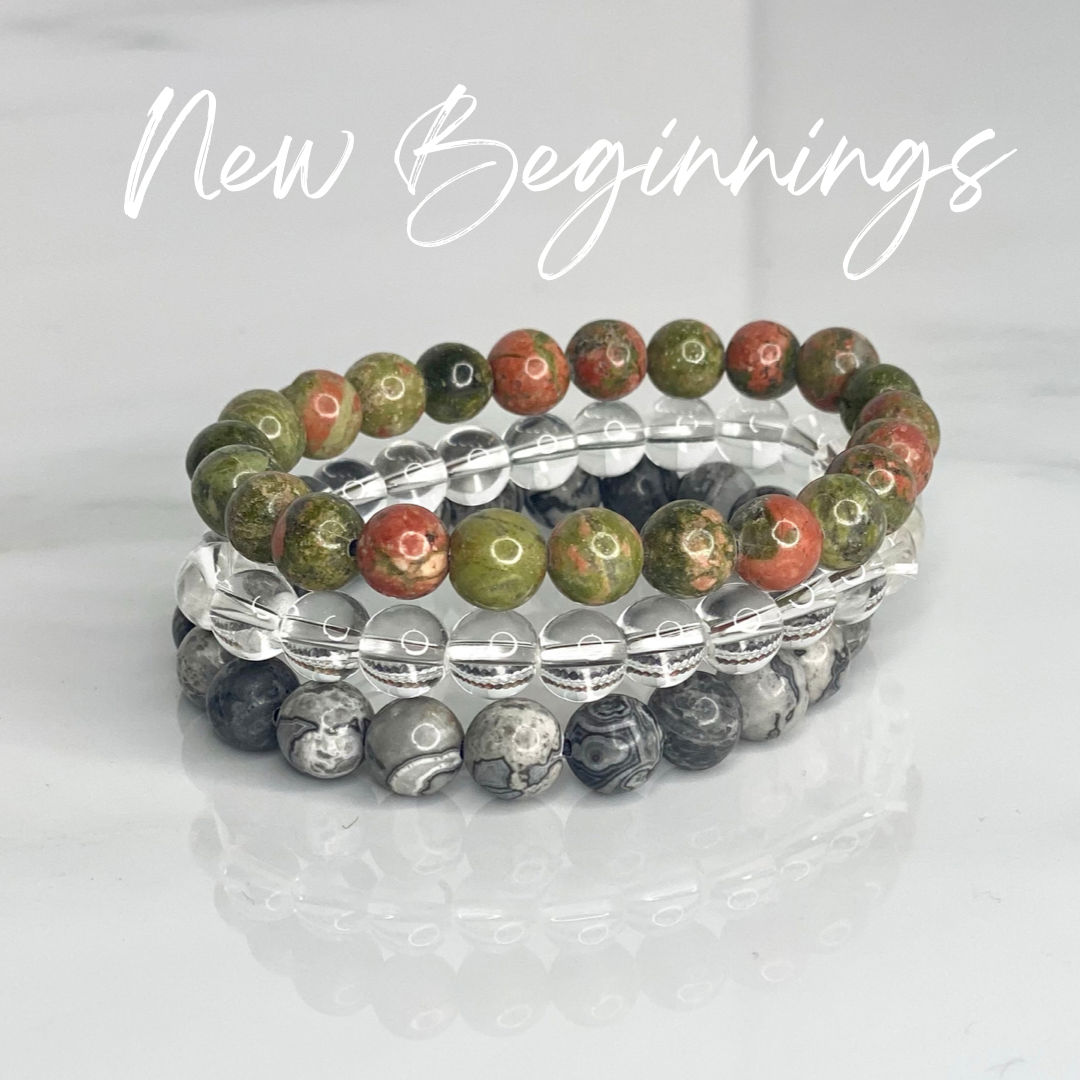 NEW BEGINNINGS - GEMSTONE BEADED BRACELET INTENTION SET