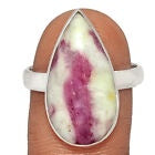 Pink Tourmaline in Quartz Sterling Silver 925 Ring